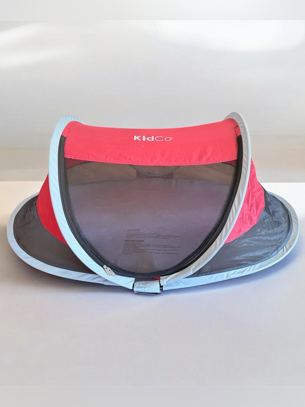 Kid Co Pea Pod Packable pop-up bed sleeping tent with sleeping pad - Cranberry